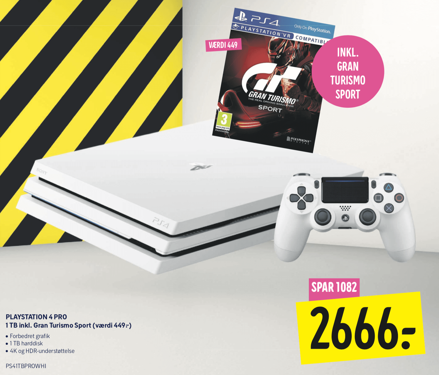 fatning dagbog overdrive PS4 Pro hvid på tilbud til 2666kr i Elgiganten – PS4 Pro